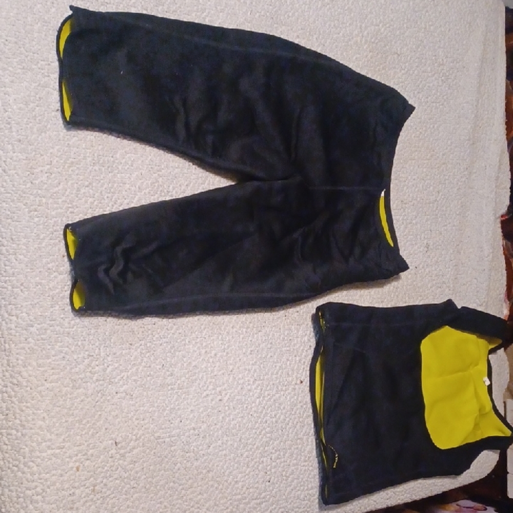Women's Black and Yellow Shapewear Set